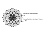 TACSR برهنه آلومینیوم هادی مقاوم در برابر حرارت فولاد تقویت شده