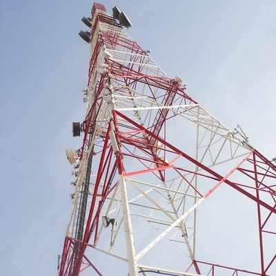برج سلولی مخابراتی فولادی Q235 Q345 خود پشتیبانی برای انتقال سیگنال