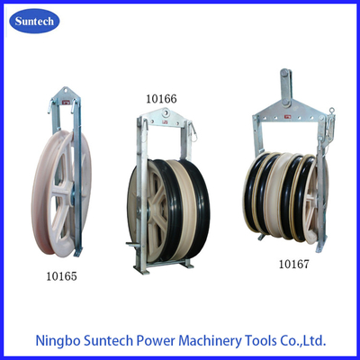 1040mm MC نایلون چرخ های راننده رشته بلوک قطب دار با قاب فولاد گالوانیزه