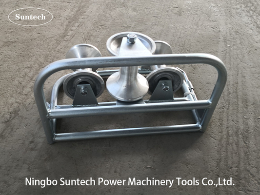 غلتک کابل زمینی Triple Pulley 10KN Corner برای کارهای ساختمانی خط انتقال