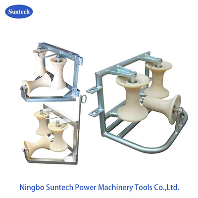 غلتک کابل زمینی Triple Pulley 10KN Corner برای کارهای ساختمانی خط انتقال