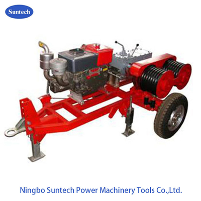 Double Capstan Drum Winch 5 تن با تریلر مسابقه موتور بنزینی هوندا / یاماها