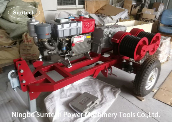 Double Capstan Drum Winch 5 تن با تریلر مسابقه موتور بنزینی هوندا / یاماها