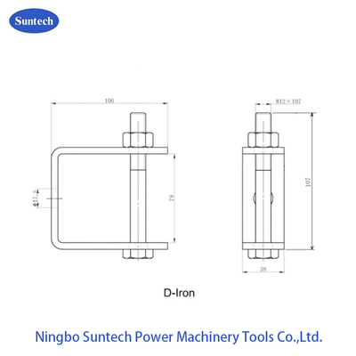 M12 خط سربار Anchor Bolt Hot Dip گالوانیزه نوع D براکت برای عایق