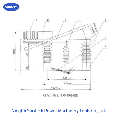 3 فاز AC 12KV سوئیچ در فضای باز خلاء بار سوئیچ