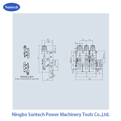 سه فاز ولتاژ بالا عایق 12KV سوئیچ بار بار سوئیچ