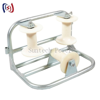 غلتک کابل زمینی Triple Pulley 10KN Corner برای کارهای ساختمانی خط انتقال