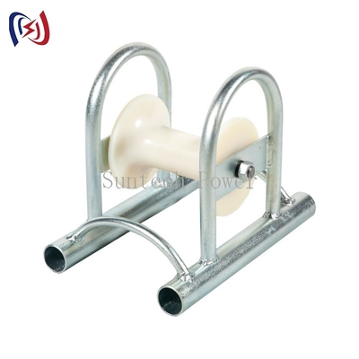 Cable Drum Pulley Roller ground Site سیم کشنده غلتک