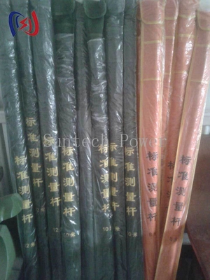 چوب اندازه گیری تلسکوپی حرفه ای برای بررسی ارتفاع خطوط برق