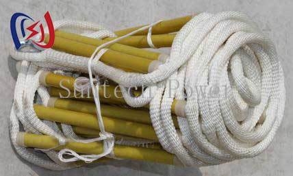 نردبان طنابی عایق برای کار زنده الکتریکی 100 کیلوولت دی‌الکتریک