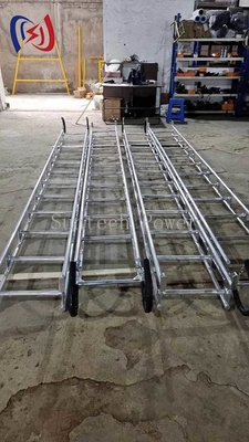 نردبان آلومینیوم آلیاژ 2.5-7M 150KG ظرفیت صنعتی
