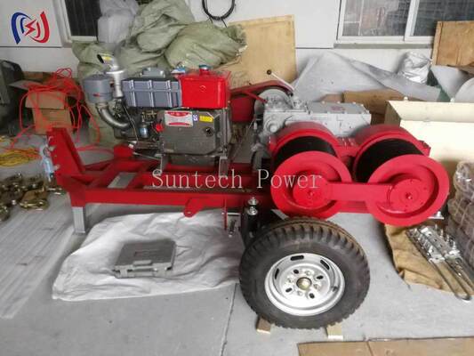 وینچ دو تخته برای کشیدن و کشش همزمان کابل در ساخت خطوط انتقال برق