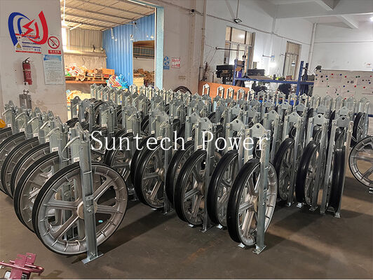 بلوک رشته‌ای سری سنگین 822 با قرقره نایلونی MC برای نصب هادی خط انتقال با ظرفیت بالا