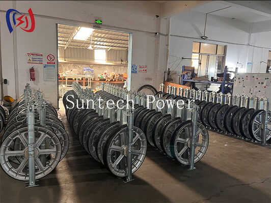 بلوک رشته‌ای سری سنگین 822 با قرقره نایلونی MC برای نصب هادی خط انتقال با ظرفیت بالا