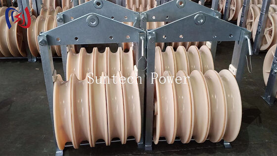 بلوک رشته ای سری ۱۰۴۰ برای کشیدن ولتاژ بالا از هادی های انتقال قطر بزرگ