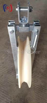 بلوک رشته ای حرفه ای کابل OPGW با پوشش غیر فلزی برای نصب سیم های زمینی فیبر نوری با اندازه 660x110mm و 20-50KN بار نامی