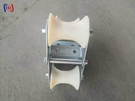 حرفه ای 10-20KN بار نامی کابل Pithead رولر با مقاومت در برابر خوردگی ساخت پائین پلی اتیلن برای حفاظت از ورود سوراخ
