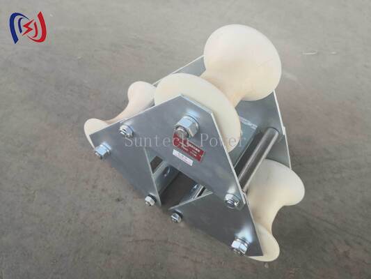 حرفه ای 10-20KN بار نامی کابل Pithead رولر با مقاومت در برابر خوردگی ساخت پائین پلی اتیلن برای حفاظت از ورود سوراخ
