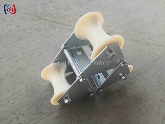 حرفه ای 10-20KN بار نامی کابل Pithead رولر با مقاومت در برابر خوردگی ساخت پائین پلی اتیلن برای حفاظت از ورود سوراخ