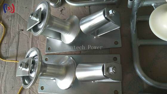 10KN رولر چرخش کابل بار نامی با ساختار یک طرفه برای عملیات کشیدن کابل زیرزمینی