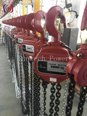 لیفتر زنجیره ای دستی حرفه ای برای بلند کردن سنگین در ساختمانی الکتریکی با بار نامی 5-200KN