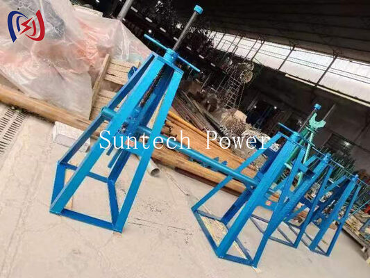 پایه قرقره ساده سنگین با ظرفیت بار 10-50 کیلونیوتن و تنظیم ارتفاع 450-1300 میلی‌متر برای قرقره کابل