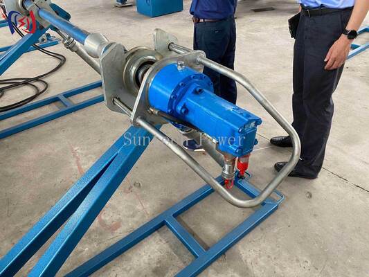 استند رولی هیدرولیک هدایت کننده با 5000-7000kg حداکثر وزن رولی و سرعت حداکثر 45rpm برای رشته های خط هوایی