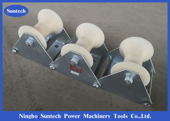 ابزارهای رشته ای غلتک راهنمای کابل سه نایلون Sheaves برای زیر زمین