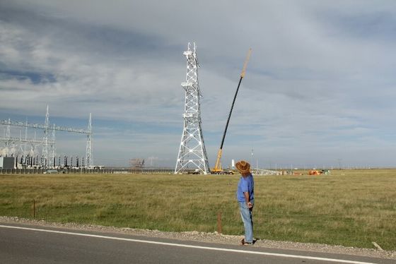 35 66 110 220kv خط انتقال برج فرشته فولادی برای محل ساخت و ساز