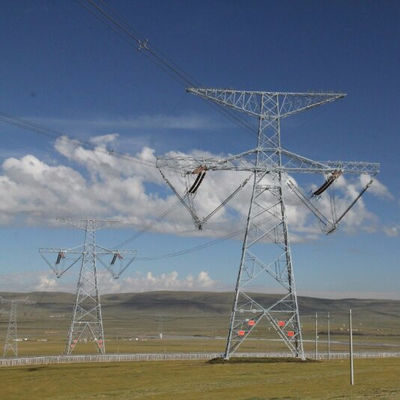 35 66 110 220kv خط انتقال برج فرشته فولادی برای محل ساخت و ساز