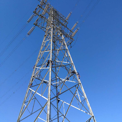 برج خط انتقال برق HDG Angle Steel 132KV
