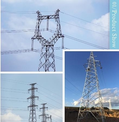 برج های فولادی شبکه ای 230KV 400KV ASTM123 برای خط انتقال هوایی