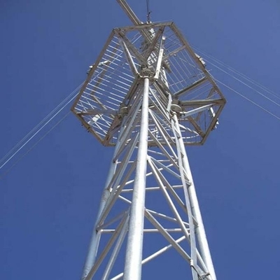 برج آنتن جی اس ام ISO9001 شبکه خود پشتیبانی Q345 Q235