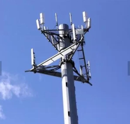 برج تک قطبی فولادی 4G برای صنعت مخابرات