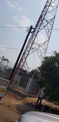 دکل آنتن زاویه ای 100M Gsm و براکت ها چراغ انسداد هوانوردی