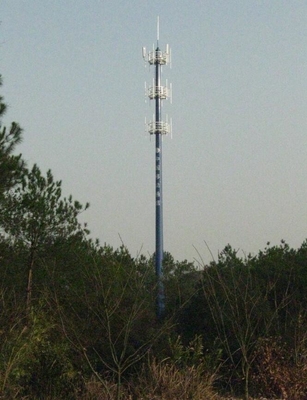 برج تک قطبی فولادی آنتن GSM مخابراتی با گالوانیزه